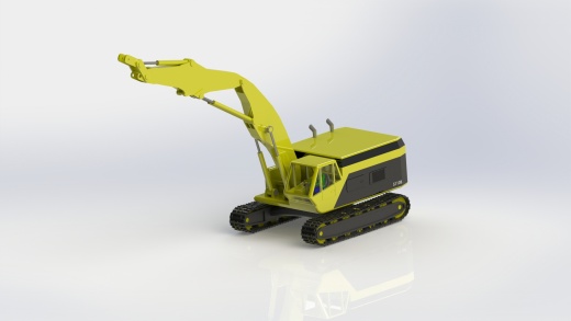 CAT 5110B重型矿用挖土机外壳模型3D图纸 solidworks2014设计缩略图